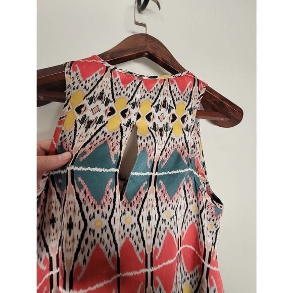 ZOA‎ Blouse Women's Small Flowy Sleeveless Boho Chic Casual Colorful Top Layers - Picture 7 of 10